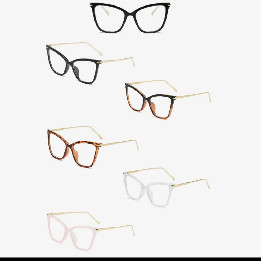 Oversized cat eye blue light blocker glasses